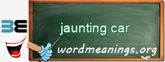 WordMeaning blackboard for jaunting car